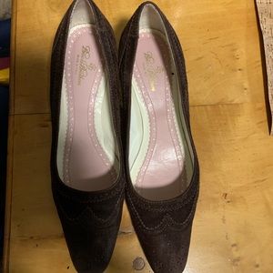 Brooks Brothers  Brown suede pumps.